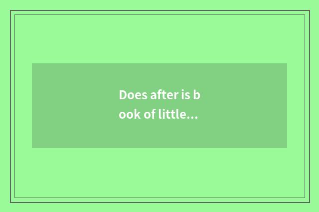 Does after is book of little common sense read, the life feel?