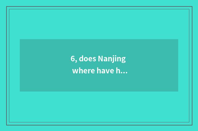 6, does Nanjing where have hamster pet store? Is there and so on of hamster thin