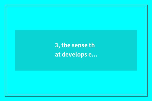 3, the sense that develops education of cheeper mental health?