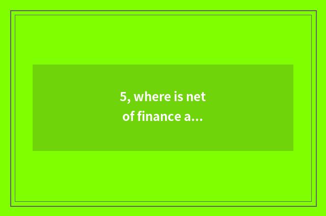 5, where is net of finance and economics to sponsor?