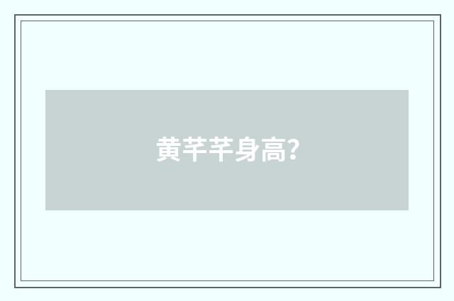 黄芊芊身高？