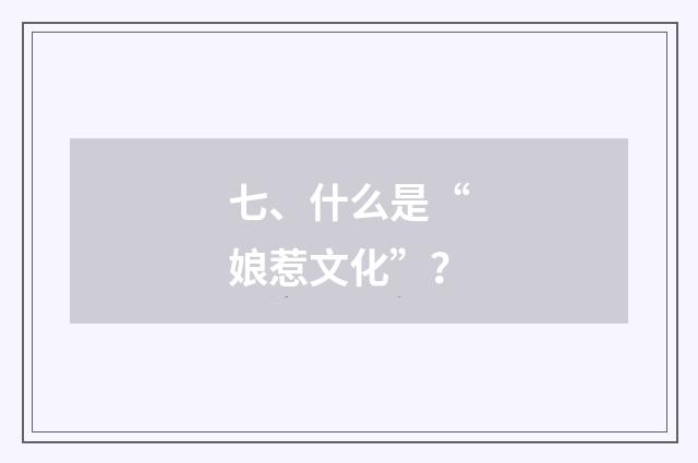 七、什么是“娘惹文化”？
