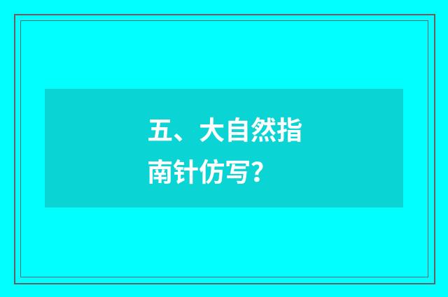 五、大自然指南针仿写？