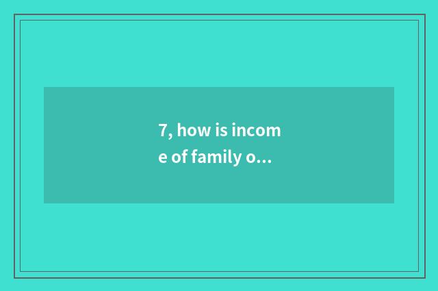 7, how is income of family of archives of cheeper mental health written?