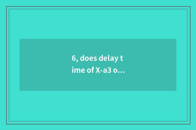 6, does delay time of X-a3 of Fujifilm number camera film tutorial?