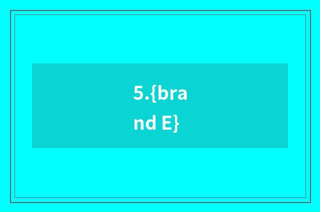5.{brand E}