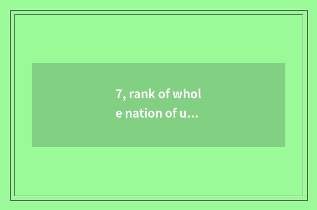 7, rank of whole nation of university of Shandong finance and economics?