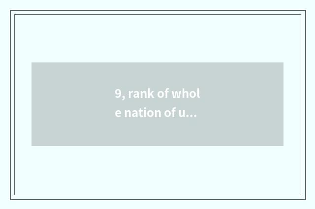9, rank of whole nation of university of Hangzhou finance and economics?