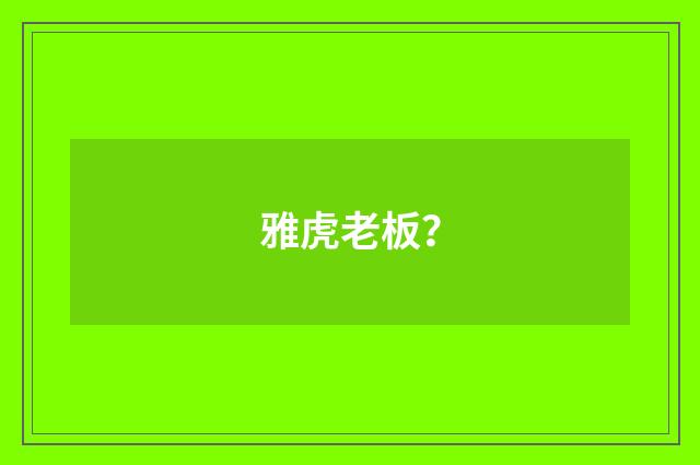 雅虎老板？
