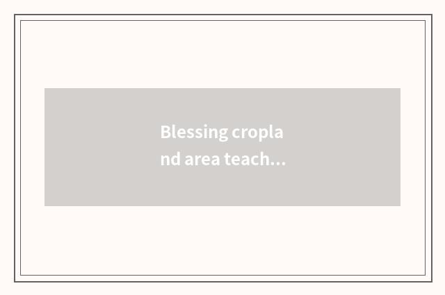 Blessing cropland area teachs a net: Stimulative education fairness and full-sca