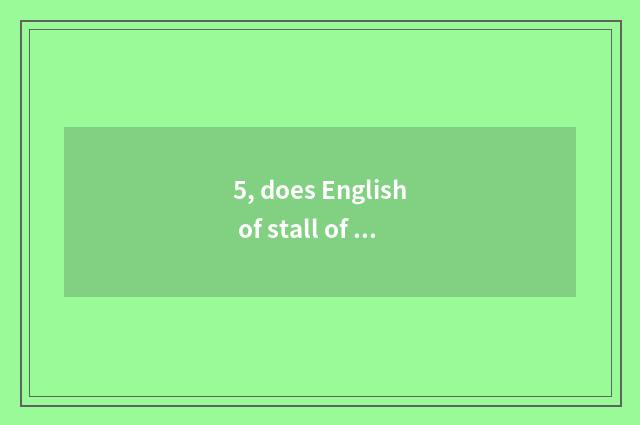 5, does English of stall of cate of each country characteristic write a composit