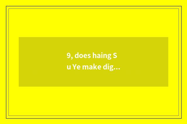 9, does haing Su Ye make digital camera?