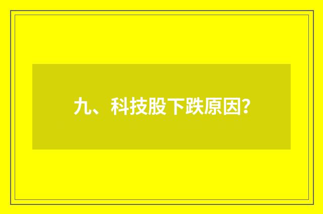 九、科技股下跌原因？