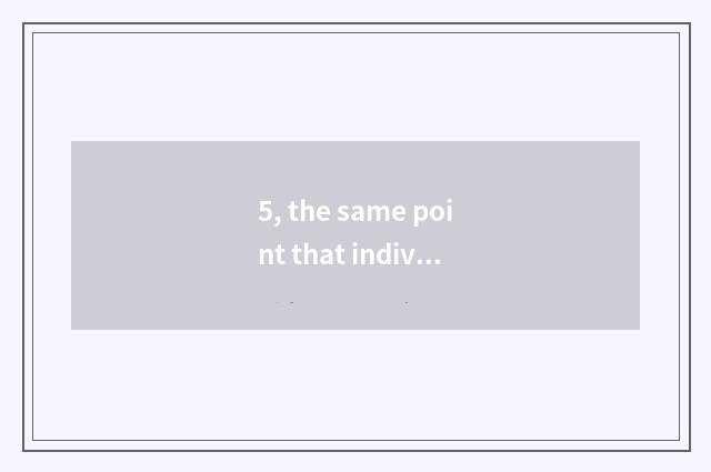 5, the same point that individual psychology coachs with group mentality?