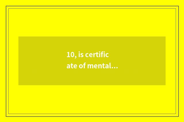 10, is certificate of mental health counsellor useful?