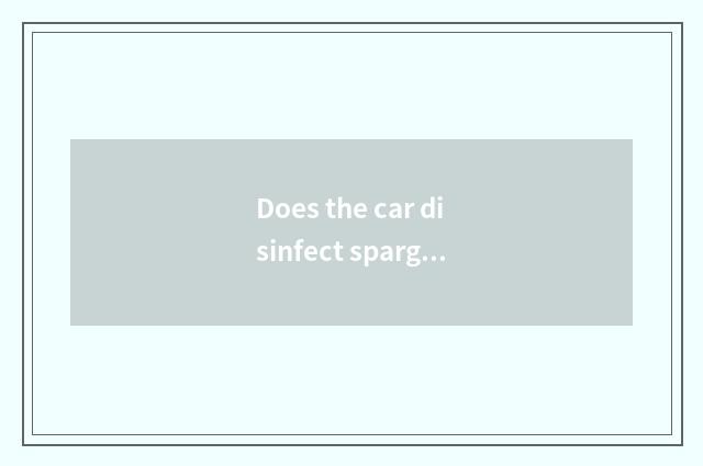 Does the car disinfect sparge?