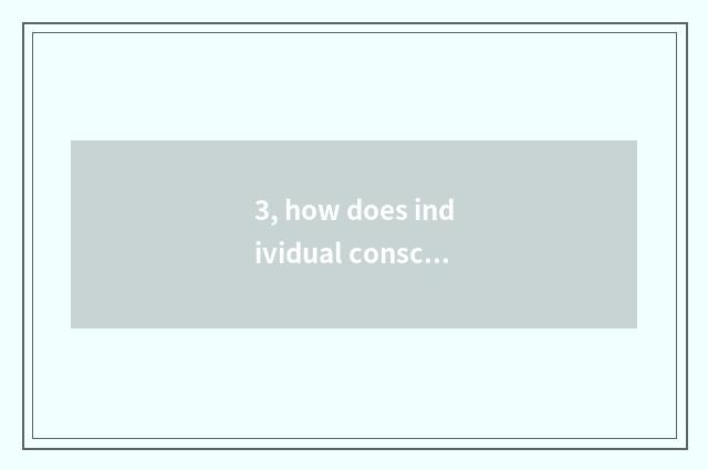 3, how does individual consciousness safeguard mental health to understand?