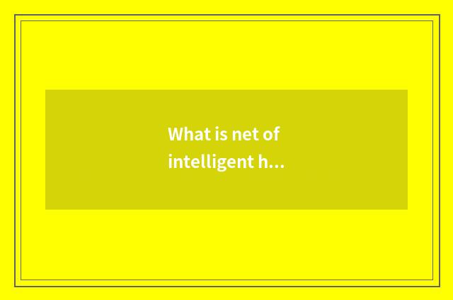 What is net of intelligent household group?