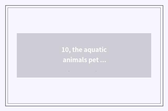 10, the aquatic animals pet that suits student party to raise besides the fish?