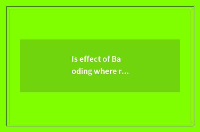 Is effect of Baoding where reducing weight good?