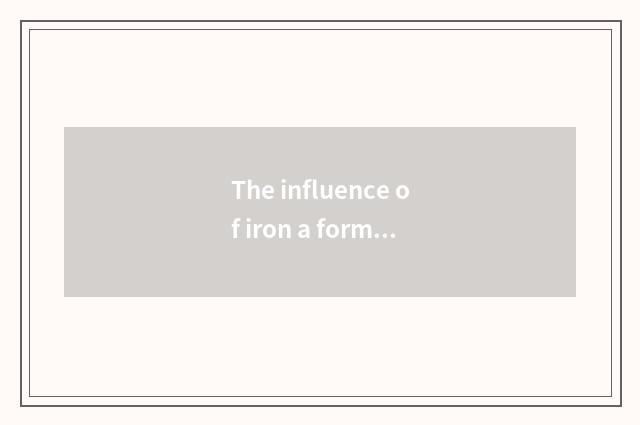 The influence of iron a form of address for one's wife
