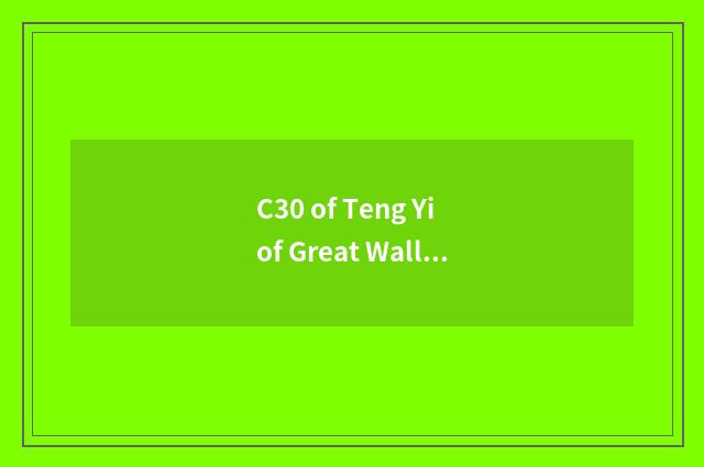C30 of Teng Yi of Great Wall car a few keys?