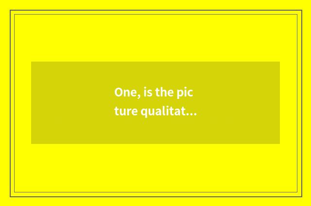 One, is the picture qualitative best portable number camera?