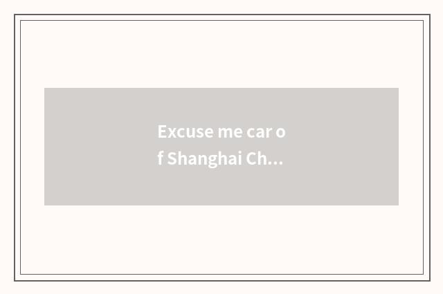 Excuse me car of Shanghai China general how?
