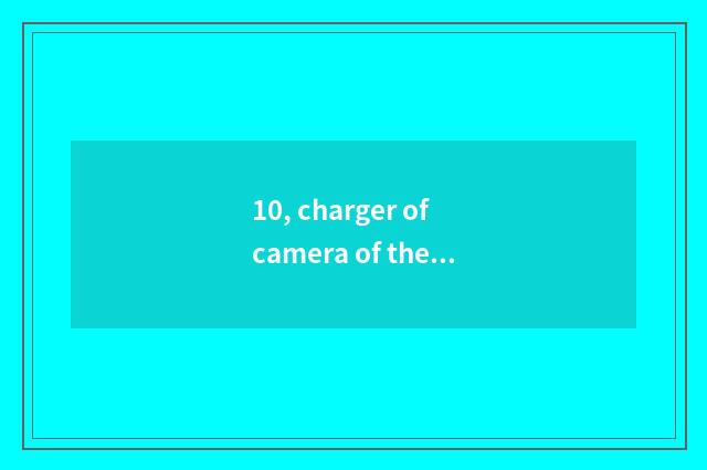 10, charger of camera of the number below the pine?