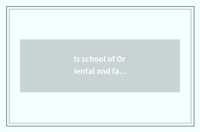 Is school of Oriental and fashionable boat tuitional?