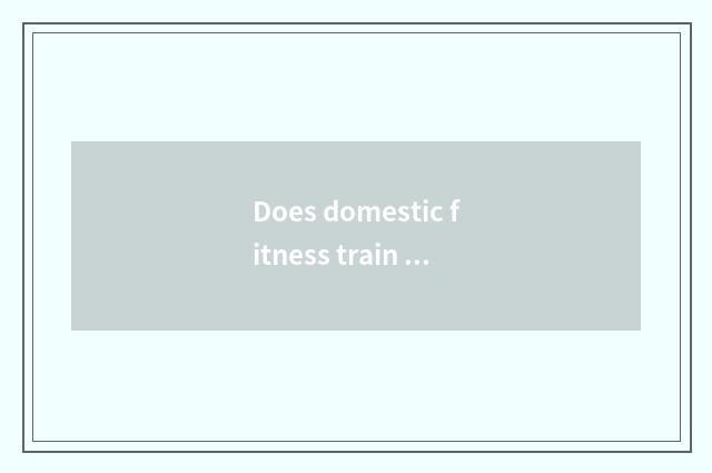 Does domestic fitness train a plan?