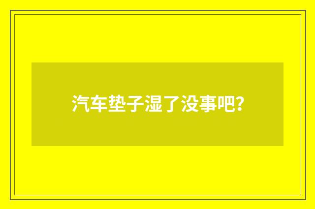汽车垫子湿了没事吧？