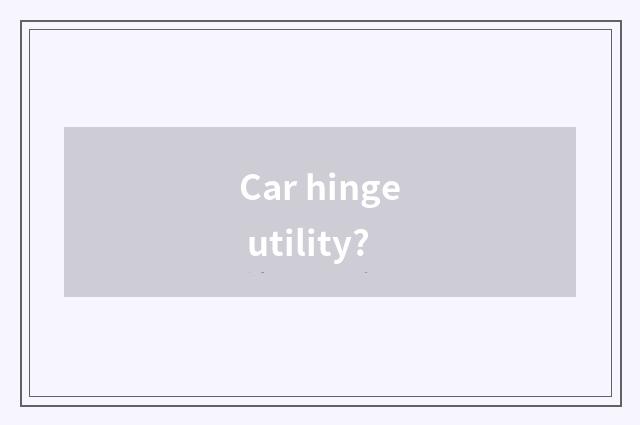 Car hinge utility?