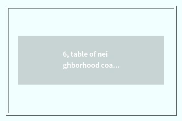 6, table of neighborhood coadjutant article?