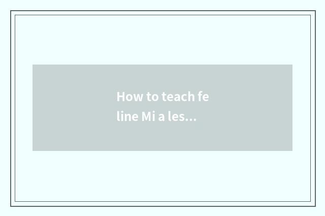 How to teach feline Mi a lesson?
