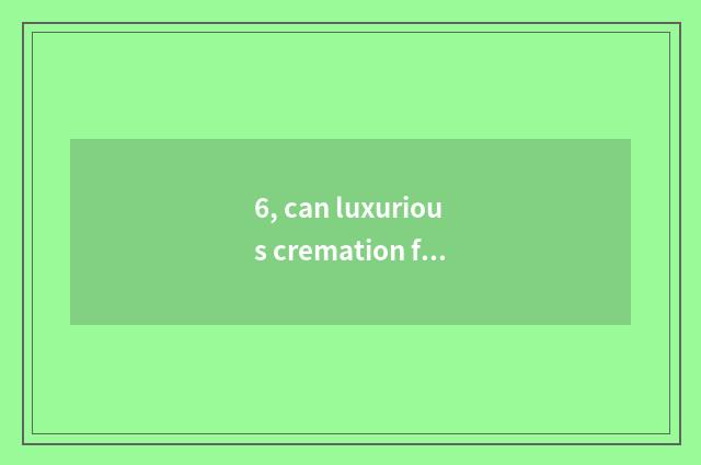 6, can luxurious cremation furnace watch cremation process?