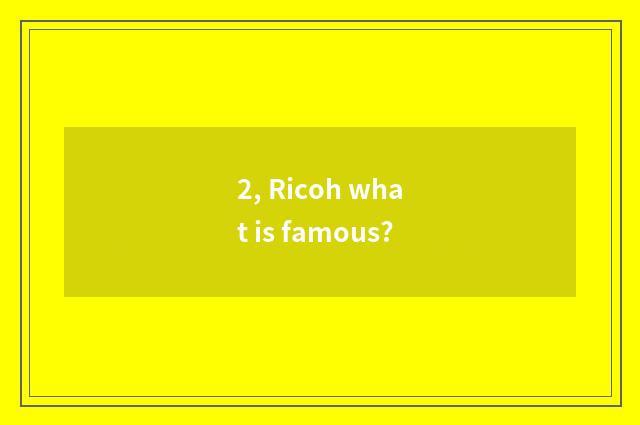 2, Ricoh what is famous?