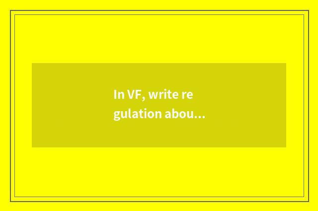 In VF, write regulation about jussive, is is following statement correct () ?