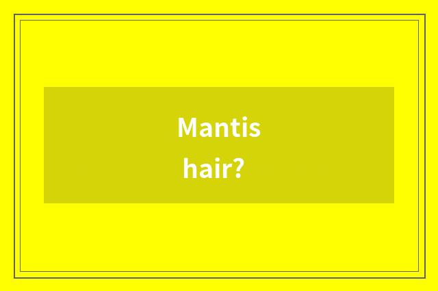 Mantis hair?