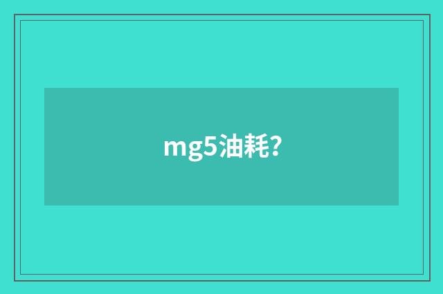 mg5油耗?