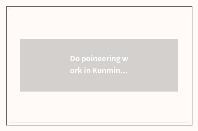 Do poineering work in Kunming, what item can you make?