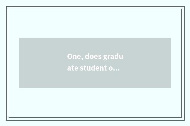 One, does graduate student of college of Shanghai finance and economics go abroa