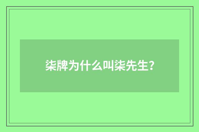 柒牌为什么叫柒先生?