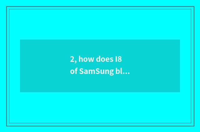 2, how does I8 of SamSung blue air use Usb to charge?
