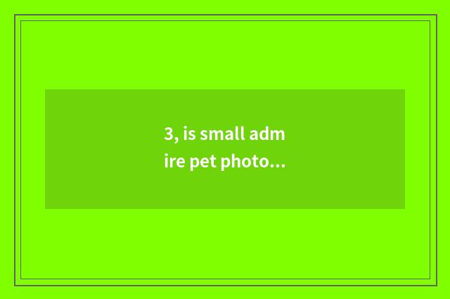 3, is small admire pet photographed how to join like the head?