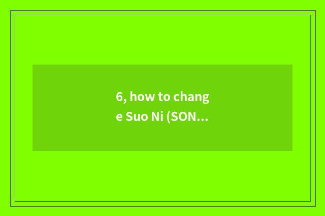 6, how to change Suo Ni (SONY) does liquid crystal of digital camera feeling dis