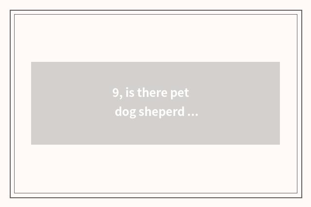 9, is there pet dog sheperd dog to sell over there city of Guangxi the North sea