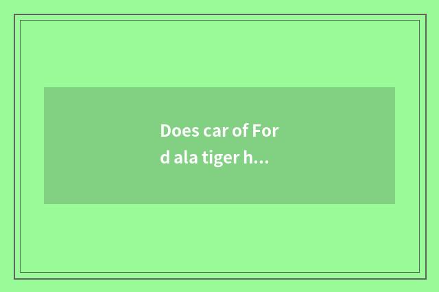 Does car of Ford ala tiger have an oil pipe?