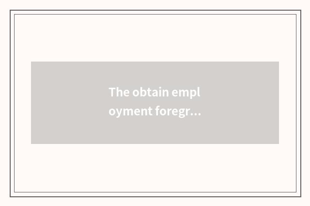 The obtain employment foreground of preschool education major