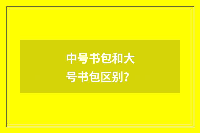 中号书包和大号书包区别？